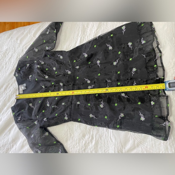 NWT ASOS DESIGN organza mini dress with all over embroidery - Picture 5 of 8